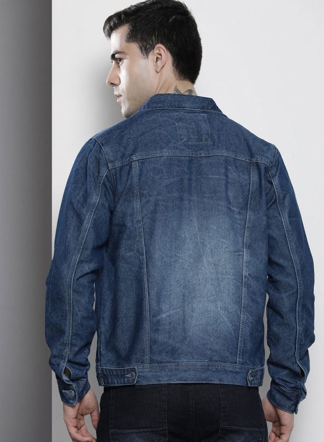 The Indian Garage Co Men Slim Fit Solid Round Neck Long Sleeves Jacket - Image 2