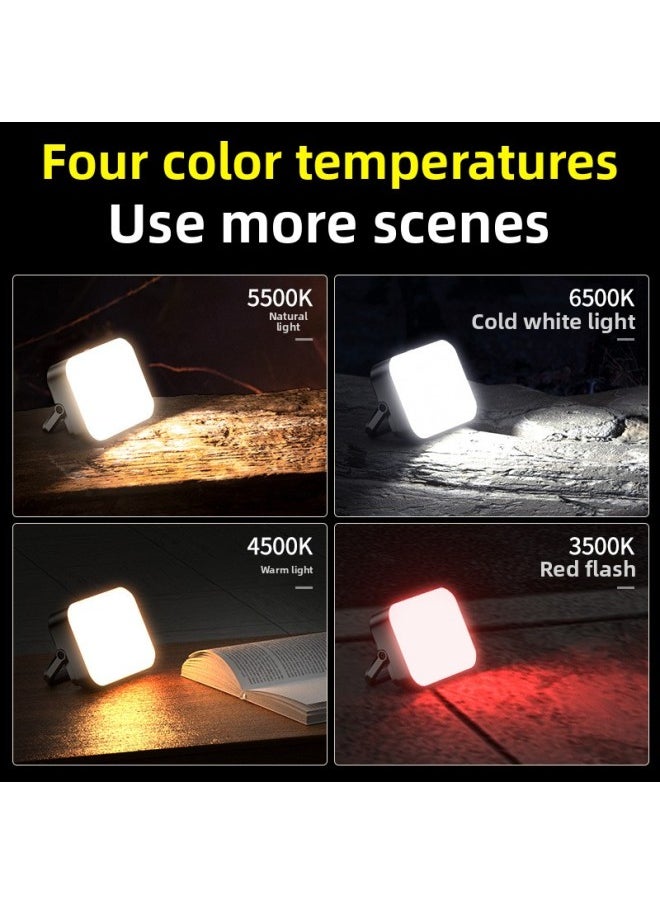 Generic Skyfire Solar Camping Lamp Super Long Endurance Emergency Lamp Power Failure Home Camp Mini Outdoor Rechargeable Lighting Lamp-Color:Sf-lyd-1280 Silver Three-light Solar Camping Light (white + Yellow + Red Light, Hw161s)  - Image 3