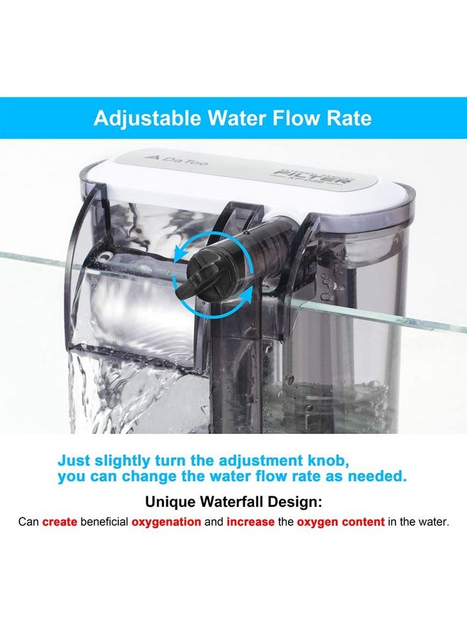 DATOO DaToo Aquarium Hang On Filter Small Fish Tank Hanging Filter Power Waterfall Filtration System  - Image 5