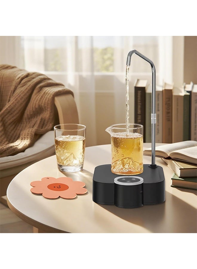 كوكنا مضخة قارورة ماء كهربائية أوتوماتيكية, موزع مياه للشرب مع خرطوم يدور 360 درجة, تحكم ذكي بزر واحد, بطارية قابلة للشحن 1200mAh, مناسبة لقوارير 2 إلى 6 جالون, اللون أسود - Image 5