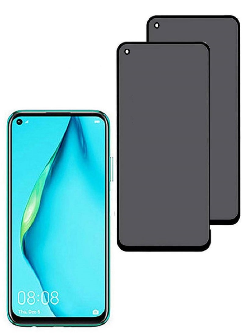 we3 2 Pieces Tempered Glass Screen Protector Anti-Spy Privacy Designed For Huawei nova 7i Full Glue Edge to Edge Full Screen Coverage And Bubble Free - Image 1