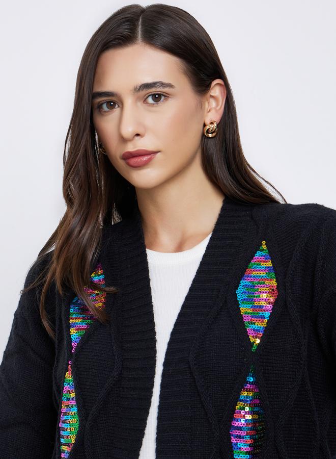 تايك تو كارديجان محبوك منمق بالترتر - Image 3