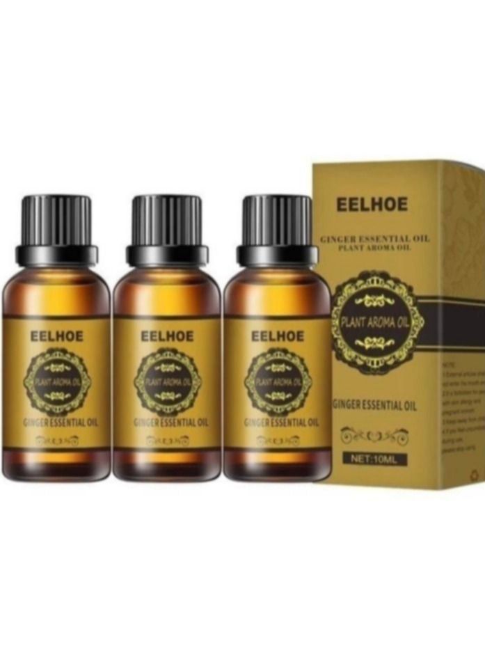 إيلهو 3 عبوات من الزيت العطري لإزالة دهون منطقة البطن 10مل