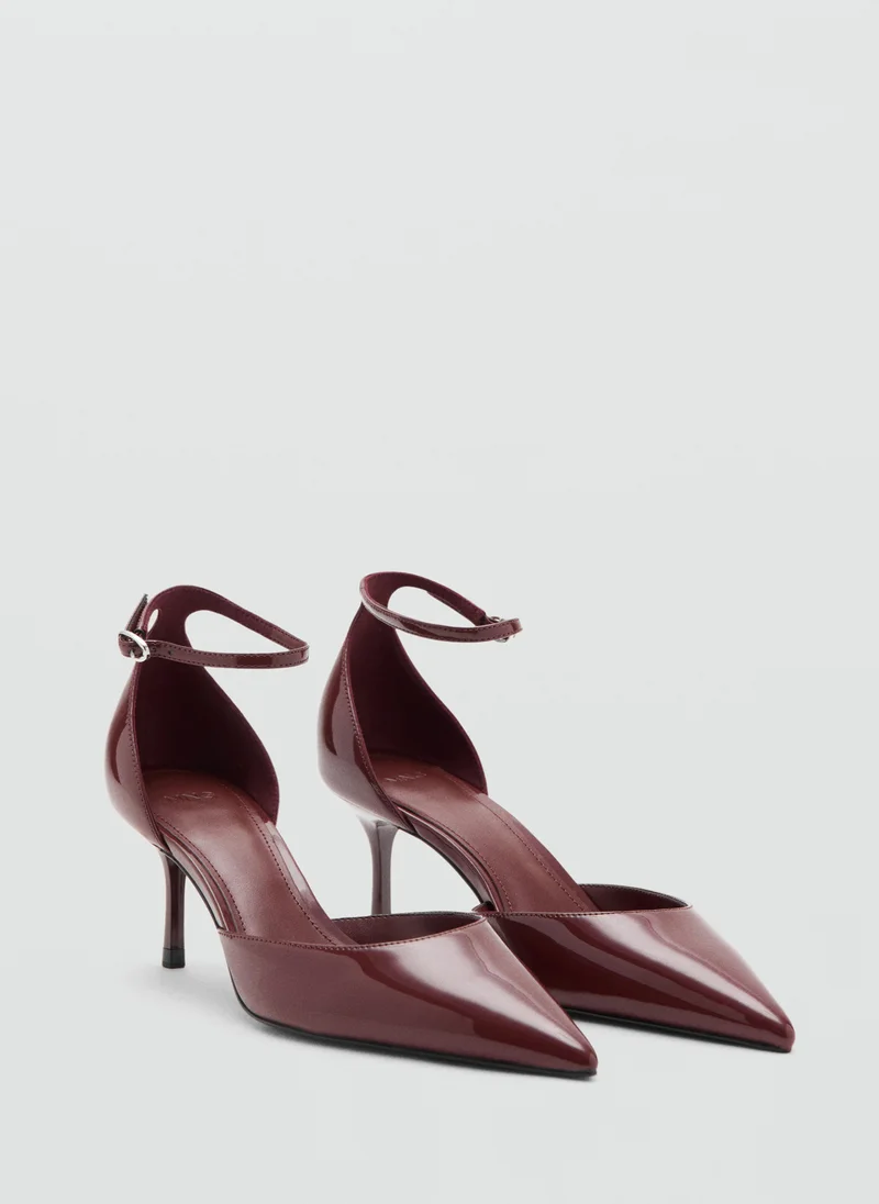 Mango Kitten-Heeled Shoes With Ankle Strap