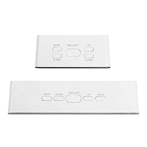 mooas LED Digital Mirror Clock 2 Types, Alarm/Snooze, Temperature, LED Mirror Clock (Rectangle) - Image 4
