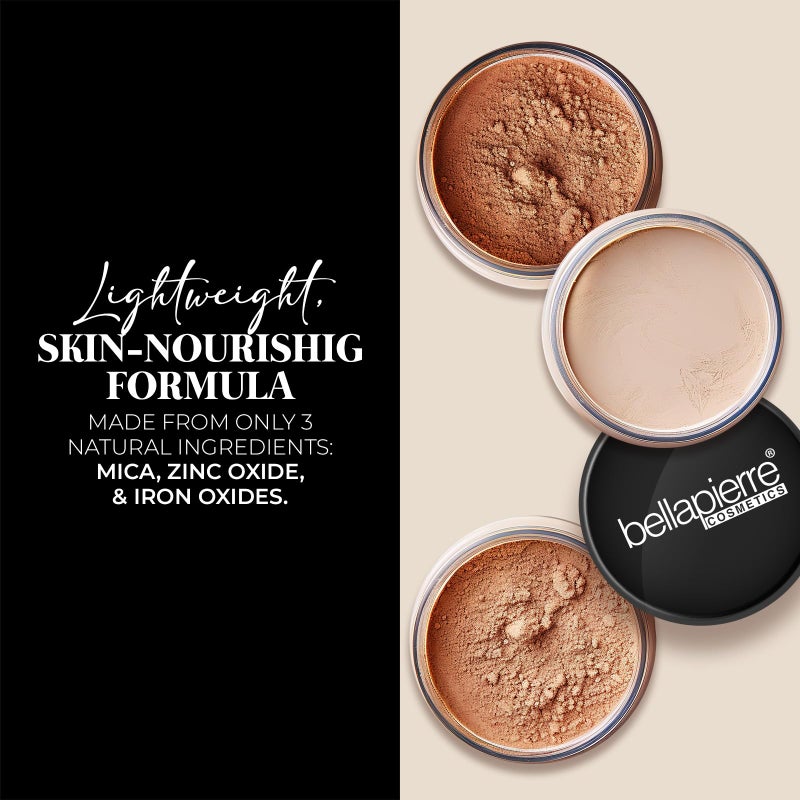 Bellapierre Mineral Foundation SPF 15 â€“ Loose Powder Foundation, Full Coverage Mineral Makeup with Matte Finish â€“ Vegan, Cruelty Free, Hypoallergenic, Oil & Talc Free â€“ 0.32 oz - Nutmeg - Image 3