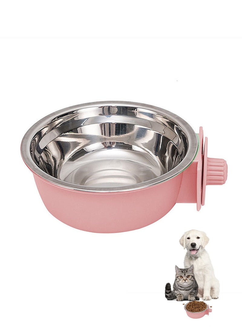 كيدل الفولاذ المقاوم للصدأ وعاء القط الكلب المياه وعاء القط قفص الحيوانات الأليفة القط الأرنب - Image 1