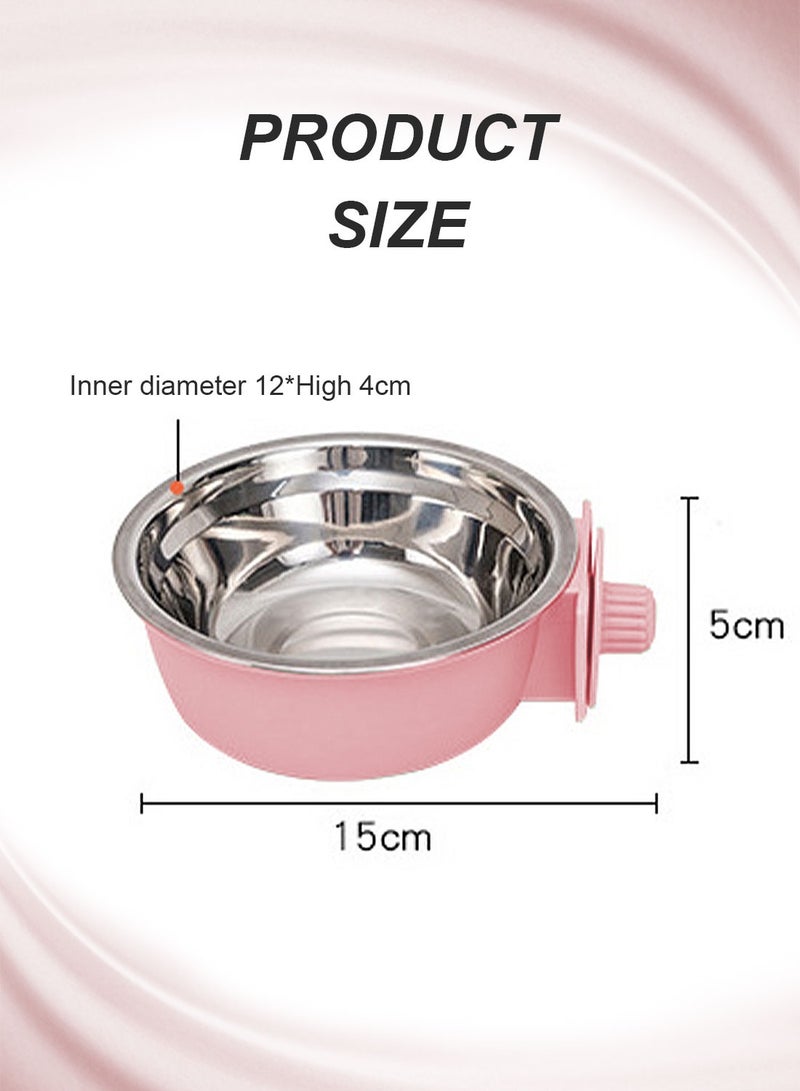 كيدل الفولاذ المقاوم للصدأ وعاء القط الكلب المياه وعاء القط قفص الحيوانات الأليفة القط الأرنب - Image 4