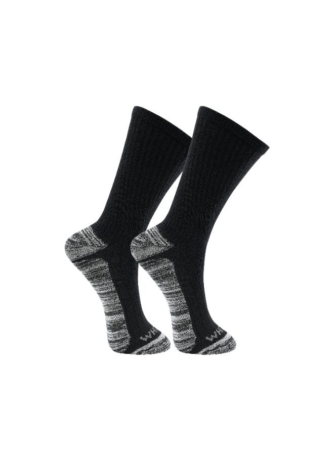White Leaf Diabetic Care Socks, Black – Antibacterial, Silver Freshness, Soft Cotton, Non-Drying Unisex - Image 1