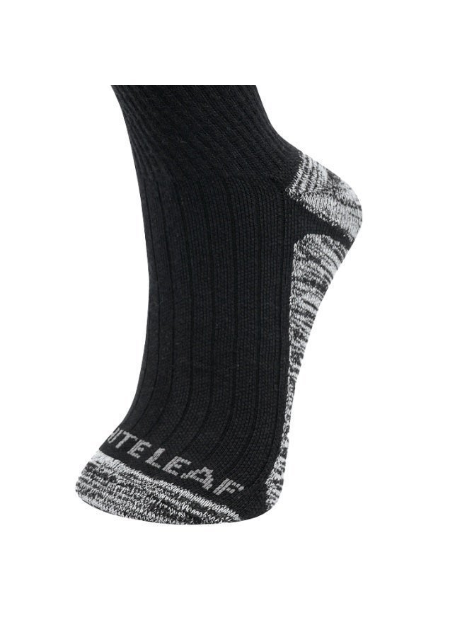 White Leaf Diabetic Care Socks, Black – Antibacterial, Silver Freshness, Soft Cotton, Non-Drying Unisex - Image 5