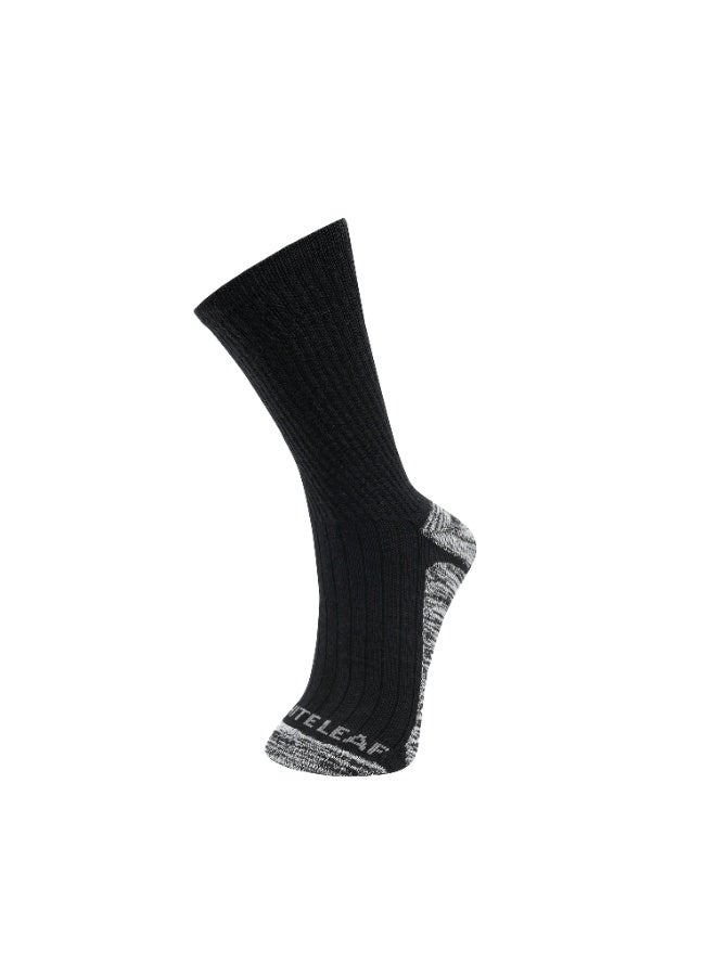 White Leaf Diabetic Care Socks, Black – Antibacterial, Silver Freshness, Soft Cotton, Non-Drying Unisex - Image 2