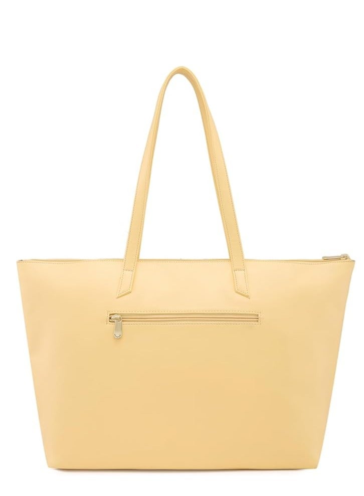 Caprese Shanaya Tote Bag, Large-Yellow | Stylish Handbag for Women | Spacious, Versatile Office & Daily Essentials Tote | Top Zip Closure - Image 2
