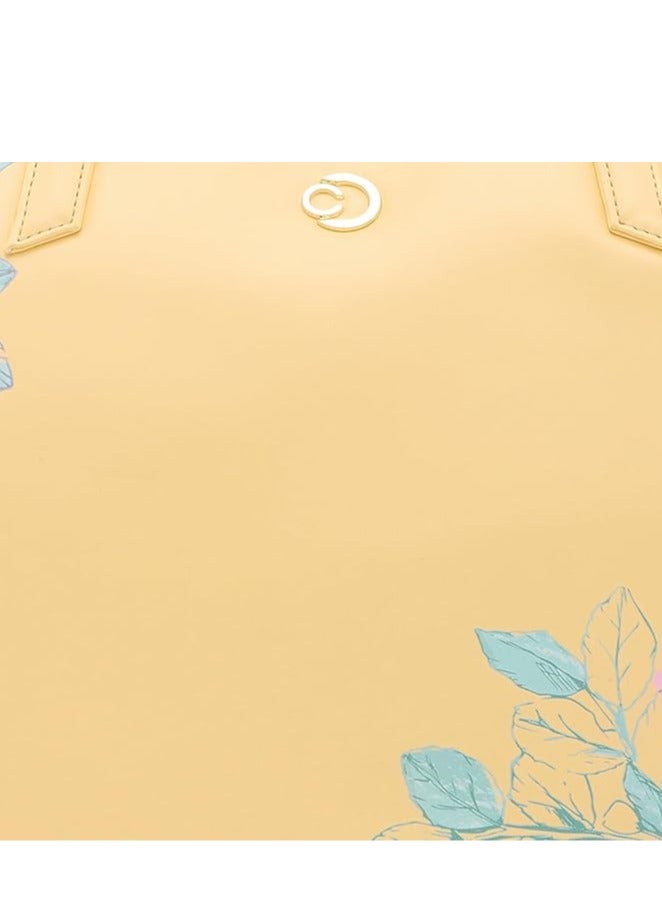 Caprese Shanaya Tote Bag, Large-Yellow | Stylish Handbag for Women | Spacious, Versatile Office & Daily Essentials Tote | Top Zip Closure - Image 5