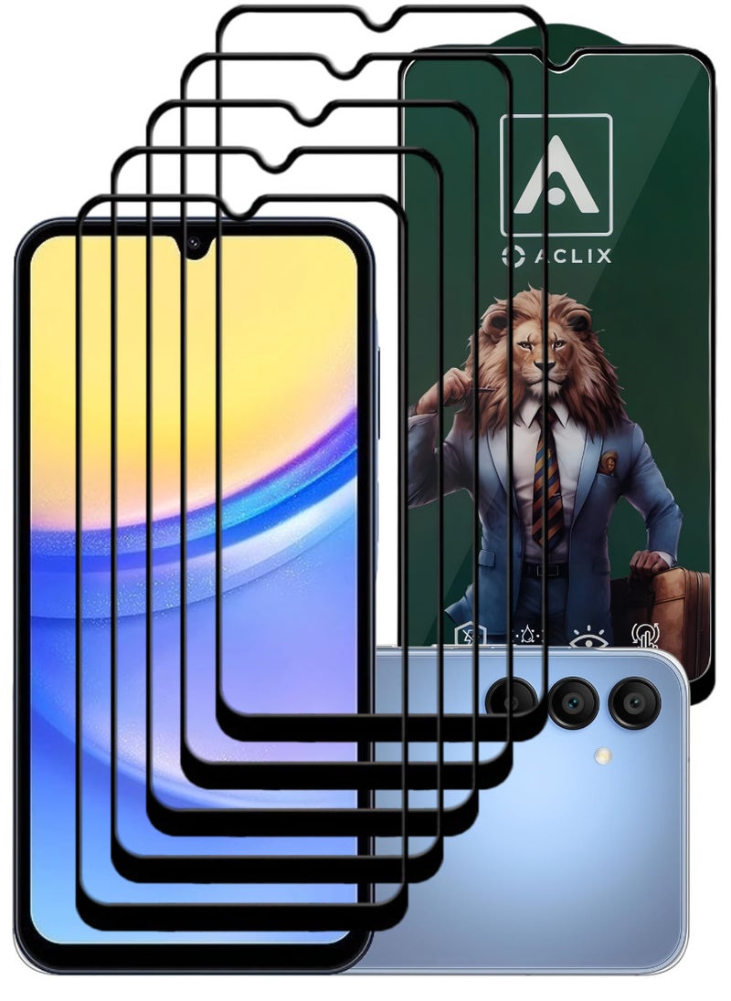 ACLIX 5 Pieces Antistatic ESD Dustproof Premium Quality High Definition Tempered Glass Screen Protector Designed For Samsung Galaxy A16 5G - Image 1