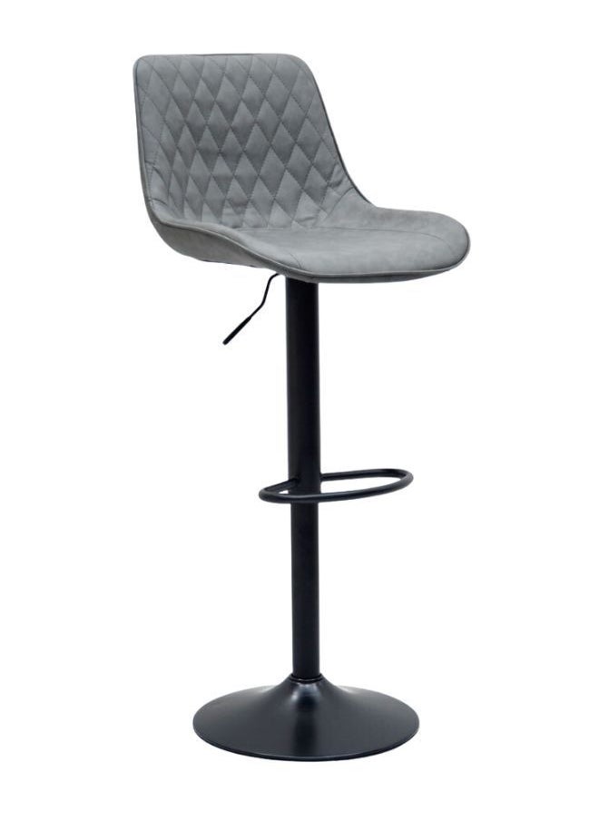 KARNAK Bar Stools Modern Pu Leather Adjustable Swivel Barstools Armless And Hydraulic Kitchen Counter Bar Stool Synthetic Leather Extra Height Barstool With Back Set Of 2 Color - Grey  - Image 3