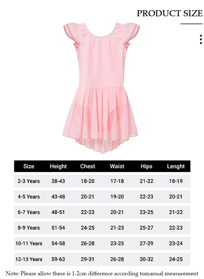 DUNISO Toddler Girls Ballet Dresses Leotards with Skirt Dance Dress Ballerina Tutu Outfit 120cm - Image 2