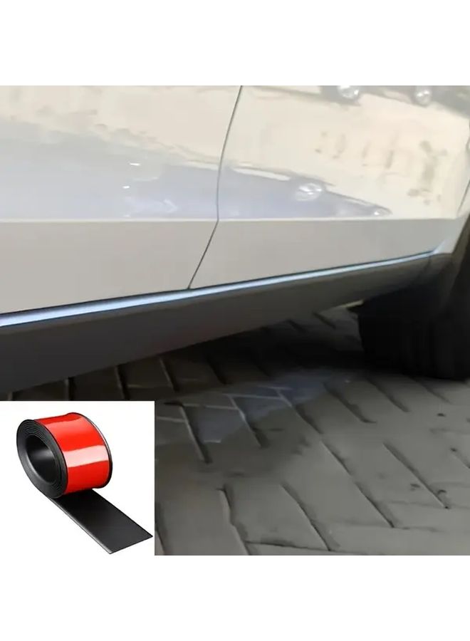 Heavy Duty Door Sill Guard 200cm Black Scratch Resistant No Drill Installation - Image 4