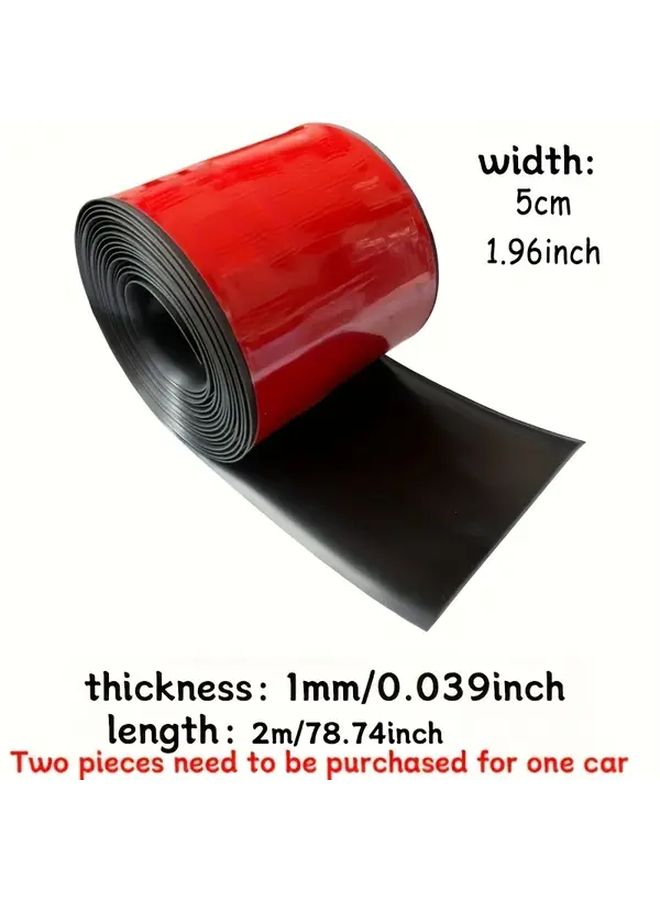 Heavy Duty Door Sill Guard 200cm Black Scratch Resistant No Drill Installation - Image 2