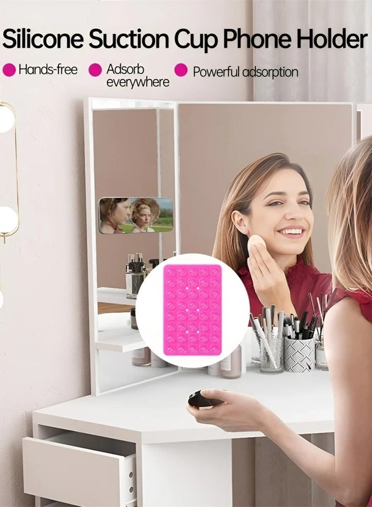 6 Piece Double Sided Silicone Suction Phone Mount Set – Premium Non Slip Hands Free Holder for Secure and Stable Selfies, Video Calls, and Comfortable Viewing on Any Surface Home and Travel Pad - Image 4