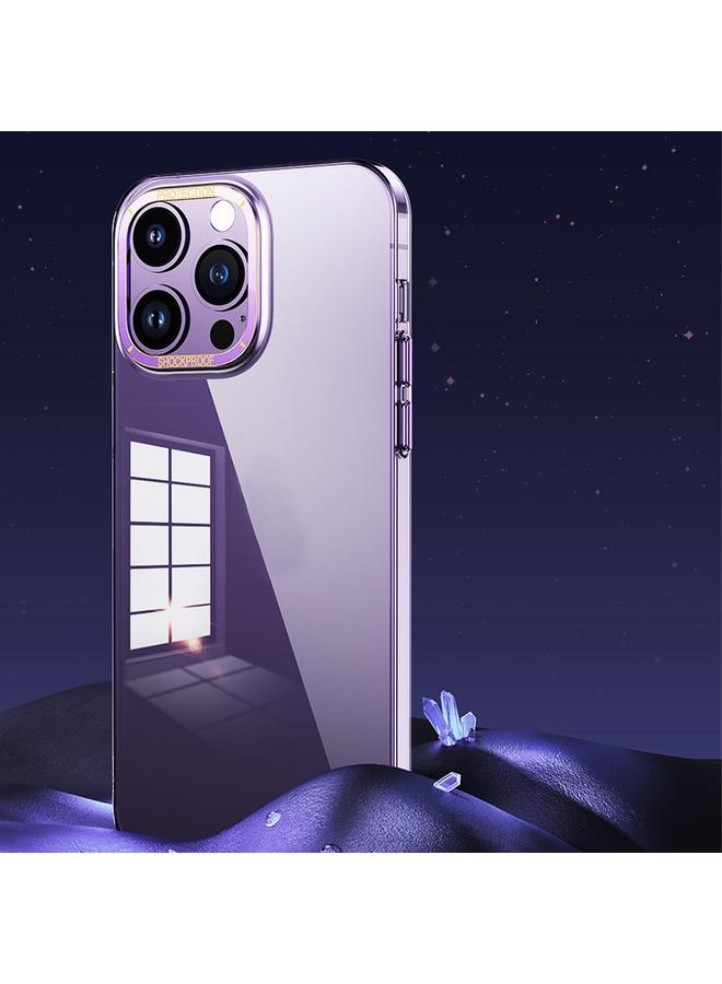 S-TOP Case For iPhone 13 Pro Metal Lens Ring Clear PC Phone Case - Image 3