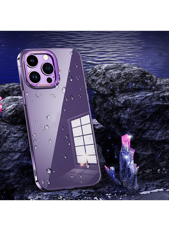 S-TOP Case For iPhone 13 Pro Metal Lens Ring Clear PC Phone Case - Image 4