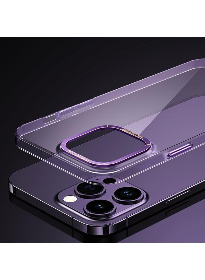 S-TOP Case For iPhone 13 Pro Metal Lens Ring Clear PC Phone Case - Image 5