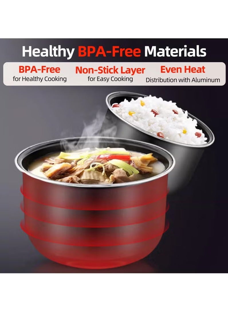 SilverCrest "SILVER CREST 10 in 1 Electric Pressure Cooker 1050W Smart Instant Pot with 10 Programmable Functions 6L Capacity Rice Cooker Black Model MES6817" - Image 4