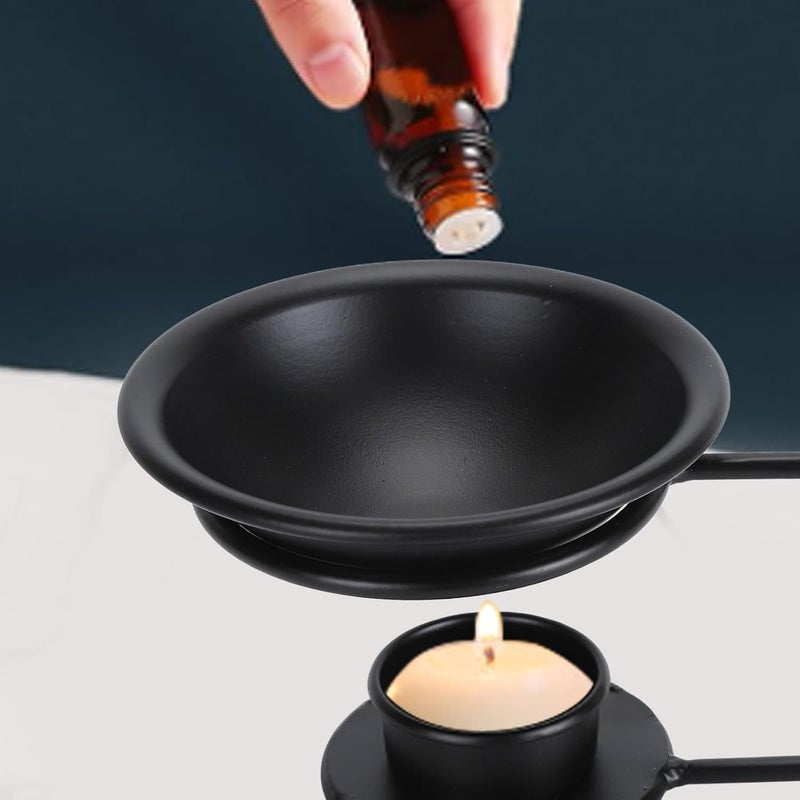 Pwshymi Iron Wax Melter Professional Fast Heat Conduction Essential Oil Burner with Stand for Wax Candle Fragrance Oil for Living Room, Office, Bedroom, Kitchen - Image 4