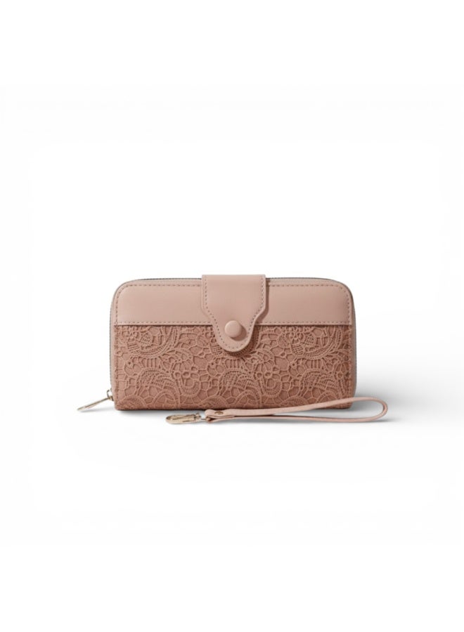KANAZ Women's Wallet, Leather Clutch with Wrist Strap and Zipper Closure A04514 Fonta Book (Kashmir) - Image 1