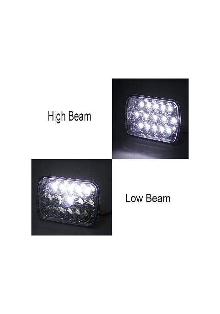 AMUNIESUN 2PC 45W 7x6 5x7 LED Headlights Replacement for Chevy Express, Jeep Wrangler, and More - Image 4