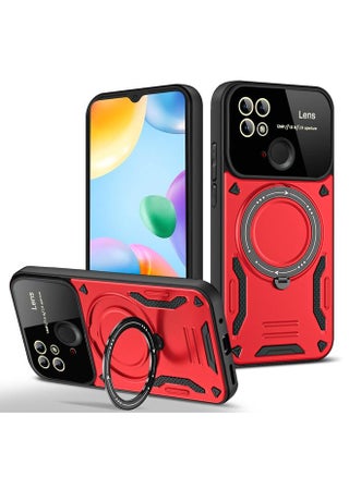 For Redmi 10C Large Window MagSafe Holder Phone Case(Red) - pzsku/ZEF760EC3E5FE06498686Z/45/_/1739620663/b080493b-a72a-4231-b239-c5505fec255d