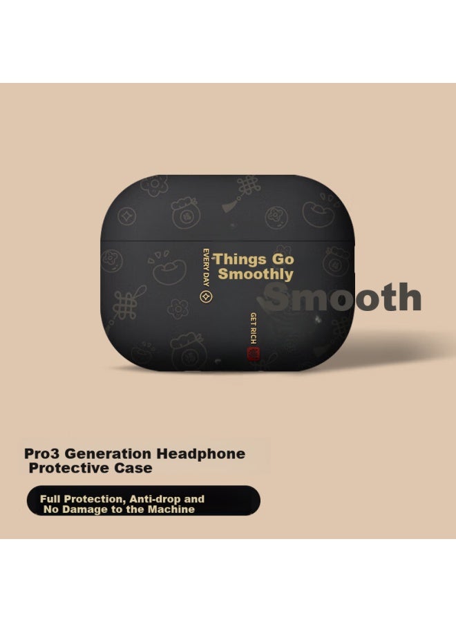 Inkaida Yingkaida Airpods Pro 3 Case , Apple Earphone Protective Case, Wireless Bluetooth Earphone Cover, Shockproof Creative Anti-slip Shell, Storage Box - Image 1