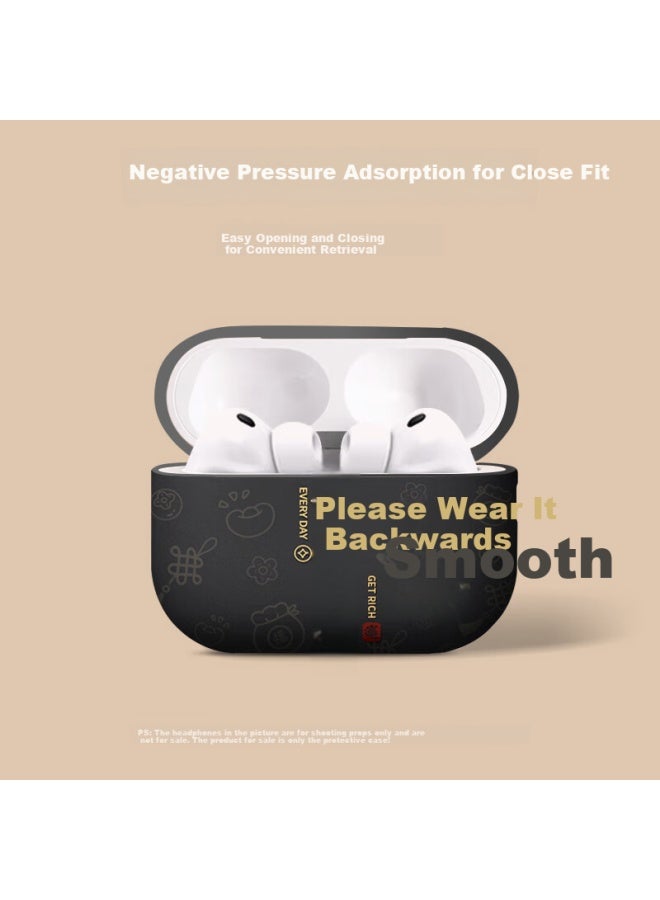 Inkaida Yingkaida Airpods Pro 3 Case , Apple Earphone Protective Case, Wireless Bluetooth Earphone Cover, Shockproof Creative Anti-slip Shell, Storage Box - Image 2