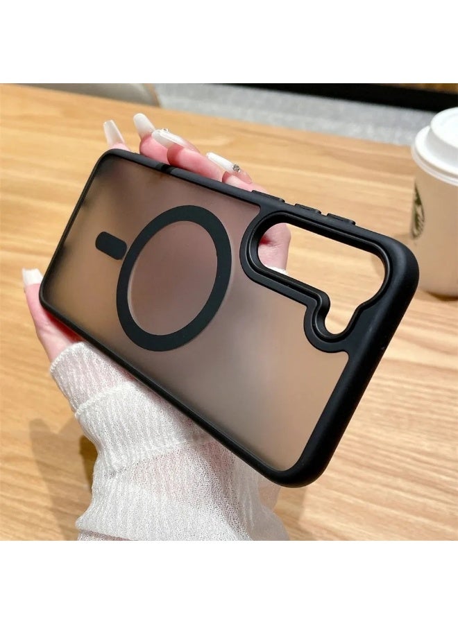 JSJM S23 PLUS JSJM Back CASE with Magsafe Charging FOR SAMSUNG GALAXY S23 PLUS ( Design 137 ) [Black Color] - Image 1