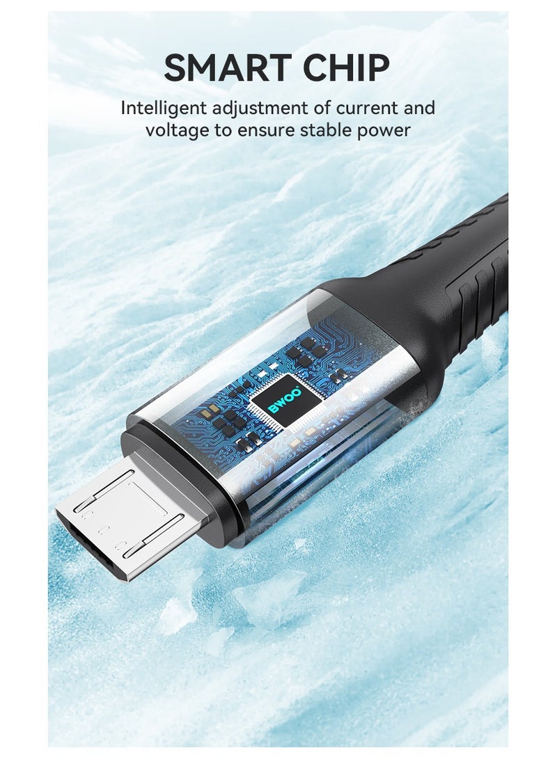 BWOO Usb-A To Micro Usb Fast Charging Data Cable 1M Black - Image 5