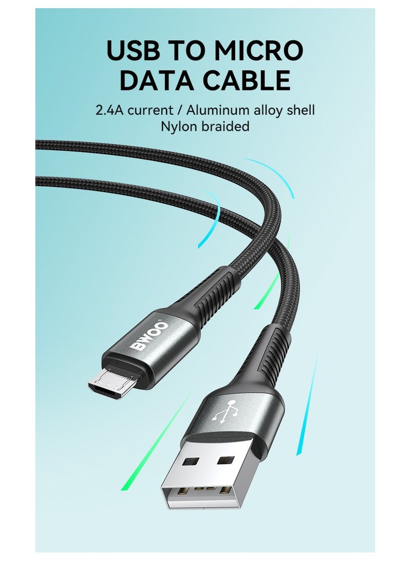 BWOO Usb-A To Micro Usb Fast Charging Data Cable 1M Black - Image 4