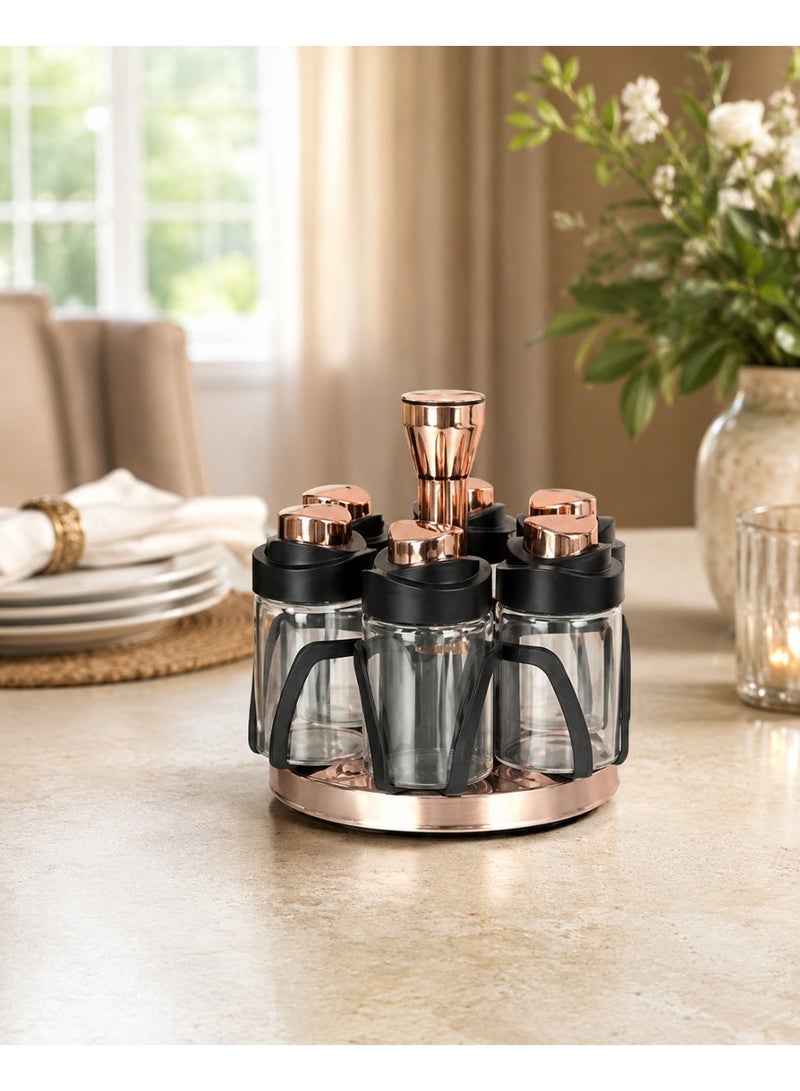 Drobina 7 Piece Salt and Pepper Shaker Set Black - Image 3