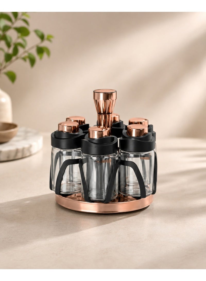 Drobina 7 Piece Salt and Pepper Shaker Set Black - Image 4