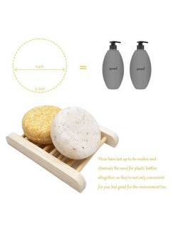 VERT 100% Natural Shampoo Bar For Hair 2 Pieces Solid Shampoo Soap For Treated Dry Damaged Hair Vegetarian Plant Essence Helps Stop Hair Loss And Promotes Healthy Hair Growth 4.2Oz (Honey & Rosemary)  - Image 4