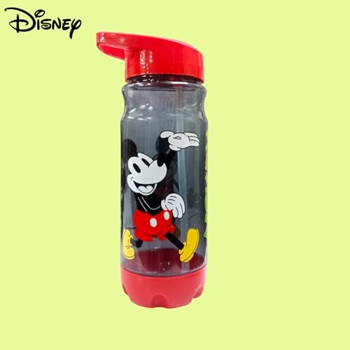 Comiclyfe Disney Mickey Mouse Kids Sipper Water Bottle 500ml | Grey & Red Plastic Water Bottle with Straw | Spill Proof Water Bottle for School | Disney Kids Bottle for 2–5 Years Boys & Girls - Image 3