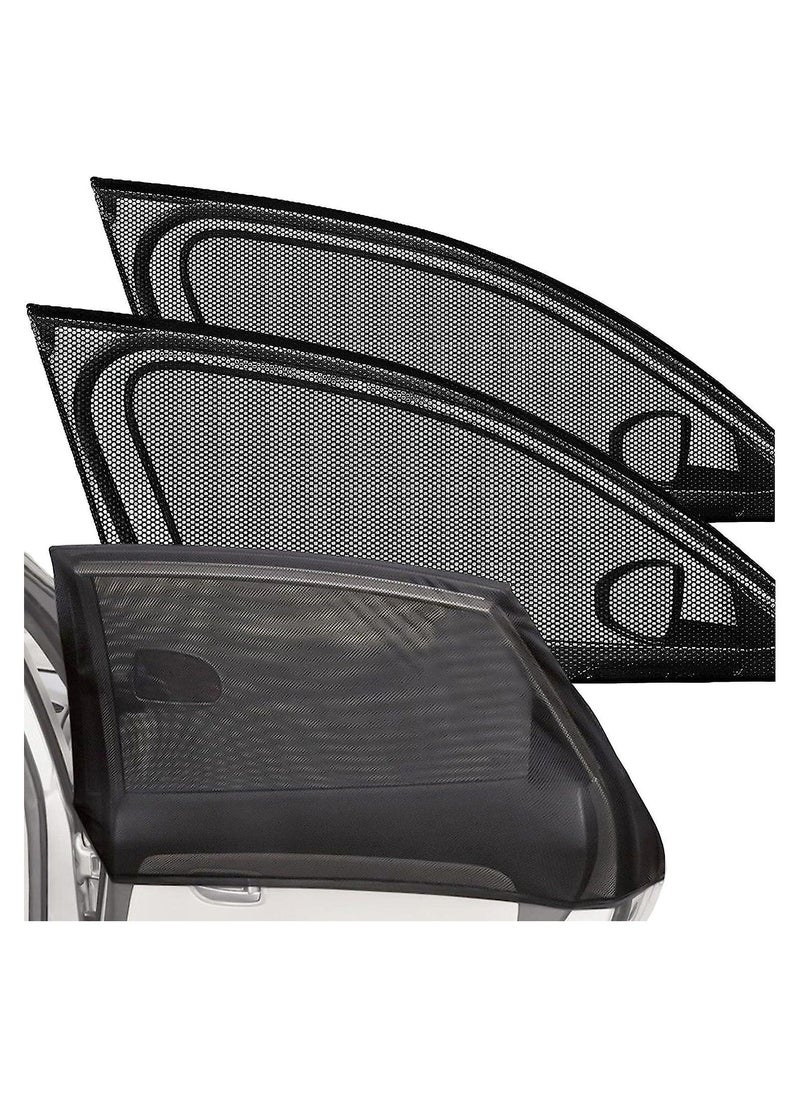 Sedan SUV Car UV Protection Curtain Side Window Sunshades Mesh Sun Visor Protective Film, Car Shades Styling Accessories, 2 Pieces