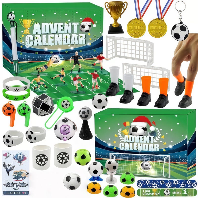 TITAAEAA Soccer Advent Calendar 202524 Day Countdown Calendar with Unique Surprise Christmas Gifts for Teen Boys Kids Soccer Fans - Image 2