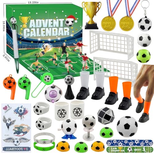 TITAAEAA Soccer Advent Calendar 202524 Day Countdown Calendar with Unique Surprise Christmas Gifts for Teen Boys Kids Soccer Fans - Image 3