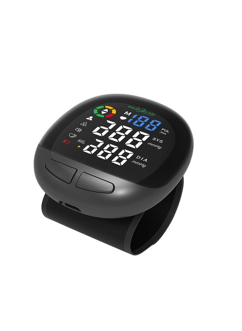 REALBLAD Wrist Blood Pressure Monitor - High-Precision, Portable, and Easy-to-Use Device for Accurate Blood Pressure and Heart Rate Tracking, Ideal for Home and Travel Use