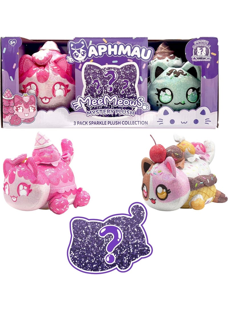 Aphmau مجموعة أفماو مي مياو من دمى محشوة 3 قطع آيس كريم لامع 6 بوصات BON 60203IC - Image 1