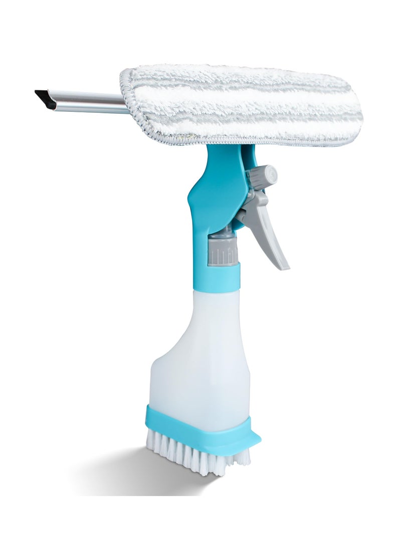 ممسحة للأبواب الزجاجية، ممسحات زجاج متعددة الاستخدامات، فرشاة زجاج ثقيلة، لزجاج السيارة، المطبخ، أبواب الدش في الحمام مع زجاجة رش، ممسحة، أدوات فرشاة - Image 1