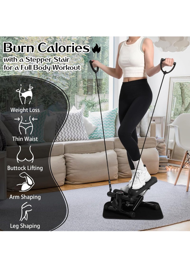 Sharpdo Mini Stepper,Stair Stepping Fitness Exercise Home Workout Equipment for Full Body Workout Black - Image 5
