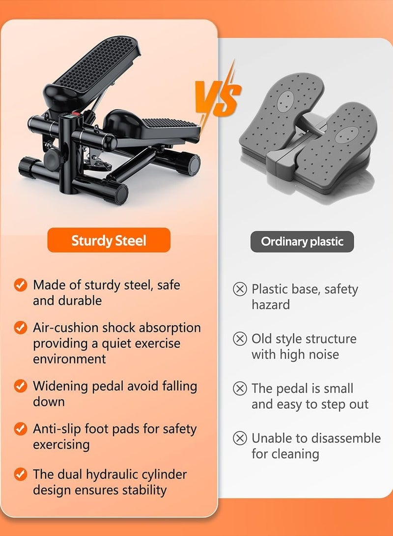 Sharpdo Mini Stepper,Stair Stepping Fitness Exercise Home Workout Equipment for Full Body Workout Black - Image 2