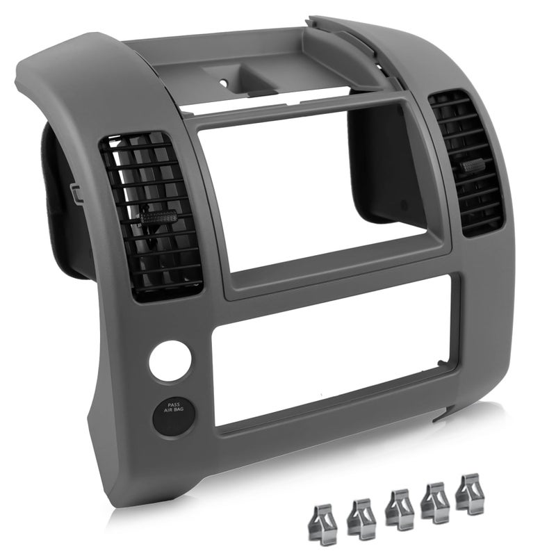 SAYNO Center Dash Console Panel Compatible with Nissan Frontier 2005-2020, Center Instrument Console Panel Bezel Cover Replacement Part Number 68259-ZP16D 68259 ZP16D 68259ZP16D, Gary - 3 Years Warranty - Image 1
