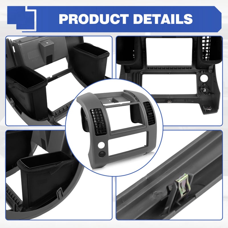 SAYNO Center Dash Console Panel Compatible with Nissan Frontier 2005-2020, Center Instrument Console Panel Bezel Cover Replacement Part Number 68259-ZP16D 68259 ZP16D 68259ZP16D, Gary - 3 Years Warranty - Image 4